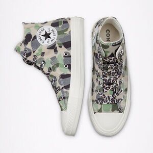 Converse Chuck Taylor Archive Camouflage Leopard High Top Canvas‎ Shoe 7.5